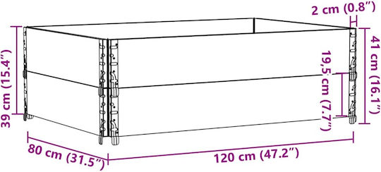 vidaXL Ζαρντινιέρα Ξύλινη Λευκή 120x80x41εκ.
