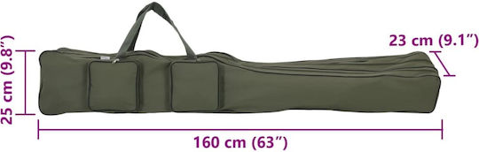 vidaXL Fishing Rod Case 1 Number Of Fishing Rod Cases & Tubes 1.6m