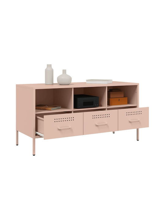 Metal TV Stand Pink M100.5xD39xH50.5cm