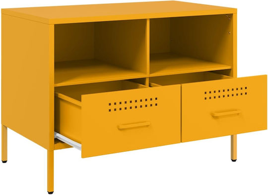 TV-Ständer Aus Metall Senfgelb M68xT39xH50.5cm