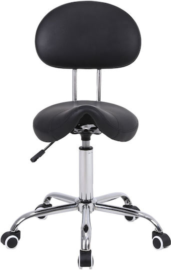 Mobiak Medical Stool Pony with Backrest Black 0812313