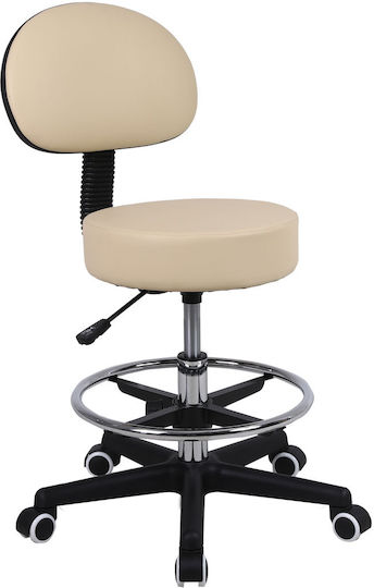 Mobiak Medical Stool with Backrest Beige 0812312