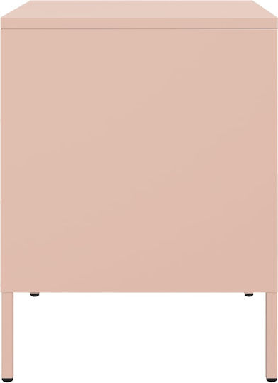 Κομοδίνο Μεταλλικό Ροζ 36x39x50.5cm