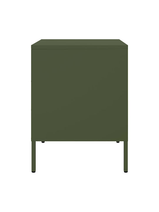 Metal Bedside Table Green 36x39x50.5cm