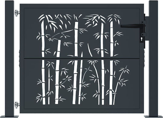 vidaXL Fence Gate from Bamboo in Gray Color 80cm x 1.05m