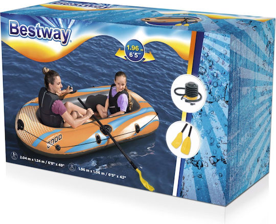 Kondor Elite 2000 Raft Set Bestway Inflatable Boat for Two People Length 1.96m Capacity 120kg 15690