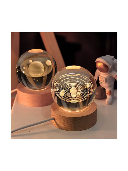 Keskor Διακοσμητικό Φωτιστικό Galaxy LED Crystal Ball 6x6x7.5εκ.