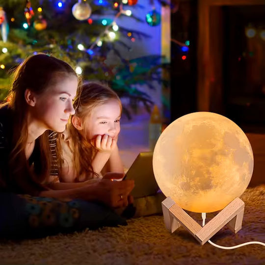 Keskor Διακοσμητικό Φωτιστικό Moon LED 12x12x15εκ.