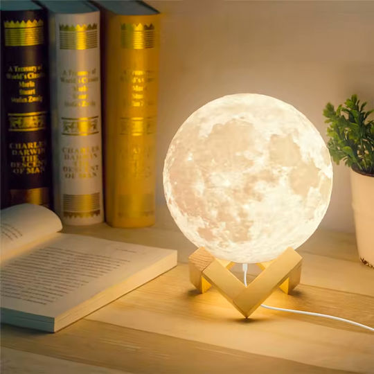 Keskor Διακοσμητικό Φωτιστικό Moon LED 12x12x15εκ.