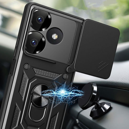 Tech-Protect Camshield Pro Back Cover Σιλικόνης / Πλαστικό Μαύρο (Redmi 13 / Poco M6 4G)