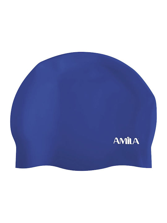 Amila Silicone Adults Swimming Cap Blue