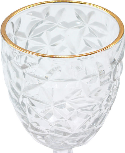 Keskor Set of Glasses Water made of Glass Stemmed 300ml 6pcs