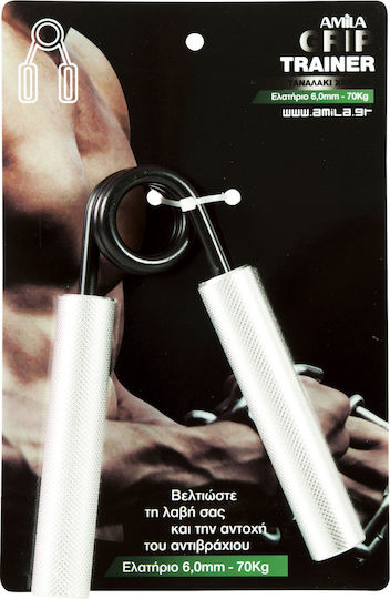 AMILA Crush Grippers Silver with Resistance up to 90kg Aluminum