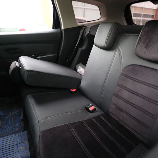 Otom Car Seat Covers 15 Pieces Leatherette Dacia Duster Black
