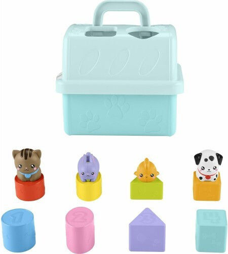 Mattel Fisher-price Βαλιτσάκι Μεταφοράς Ζωάκια Σχήματα Εκπαιδευτικό Παιχνίδι Htw93
