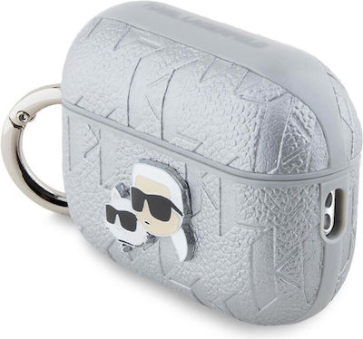 Karl Lagerfeld Case in Silver color for Apple AirPods Pro