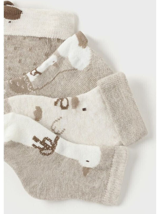 Mayoral Kids' Socks Beige 4 Pairs
