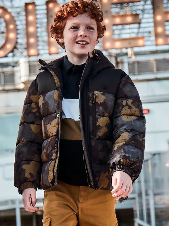 Kinder Freizeitjacke mit Kapuze Black