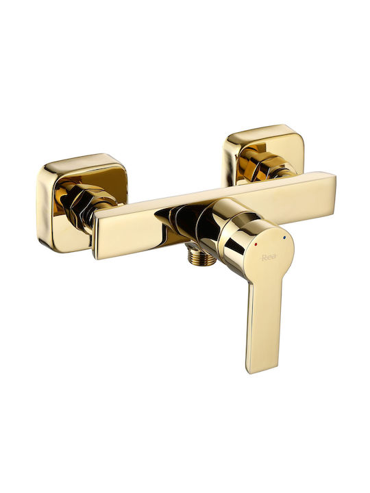 Rea Argus Rea Mixer Shower Faucet Complete Set Gold