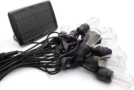 Hanging Solar Light Garland Warm White 2700K with Photocell and Remote Control IP44