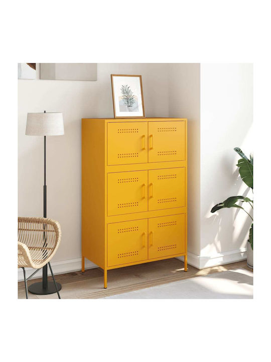 Sideboard made of Metal Mustard 68x39x113cm