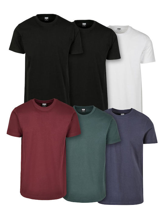 Urban Classics Men's Undershirts Blk/blk/wht/rdwn/bttlgrn/nvy 6Pack