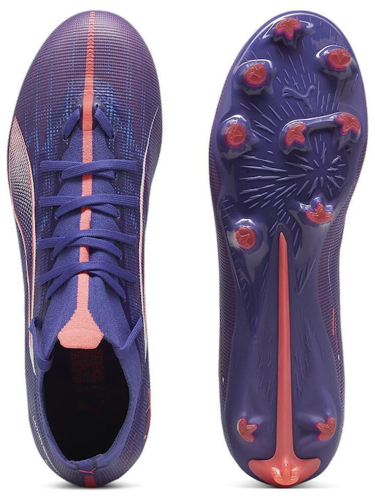 PUMA Ultra 5 Match Football Shoes with Cleats FG/AG Purple PUMA Ultra 5 Match Football Shoes with Cleats FG/AG Purple