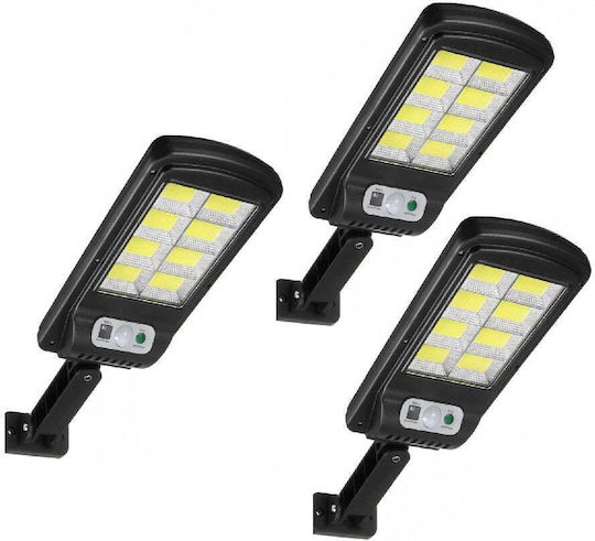 Set 3 Lămpi Solare de Perete Stradal 30W cu Senzor de Mișcare IP65 3bucx8buccm