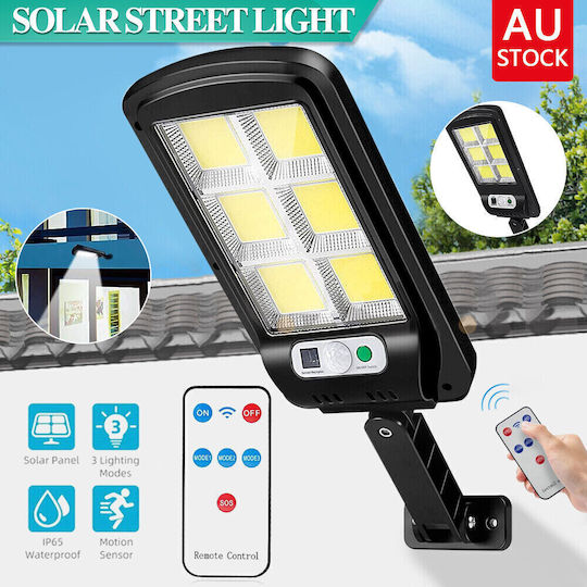 Lampă Solară Stradală cu Senzor de Mișcare și Fotocelulă IP65