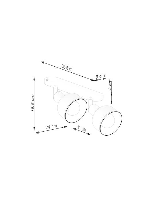 Sollux Monos LED Alb Natural Spot în Culoare Negru