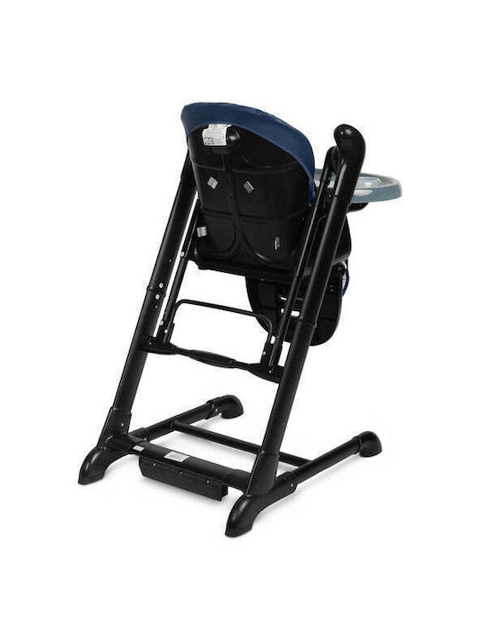 Caretero Indigo Foldable Baby Highchair 2 in 1 with Adjustable Height Black Navy