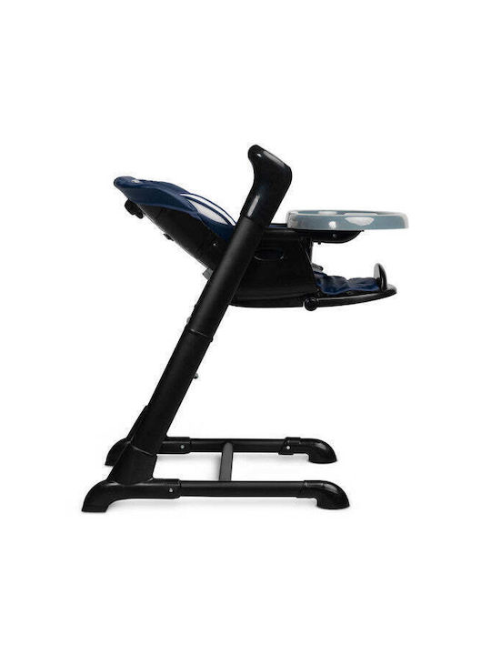 Caretero Indigo Foldable Baby Highchair 2 in 1 with Adjustable Height Black Navy