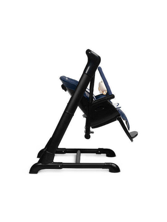 Caretero Indigo Foldable Baby Highchair 2 in 1 with Adjustable Height Black Navy