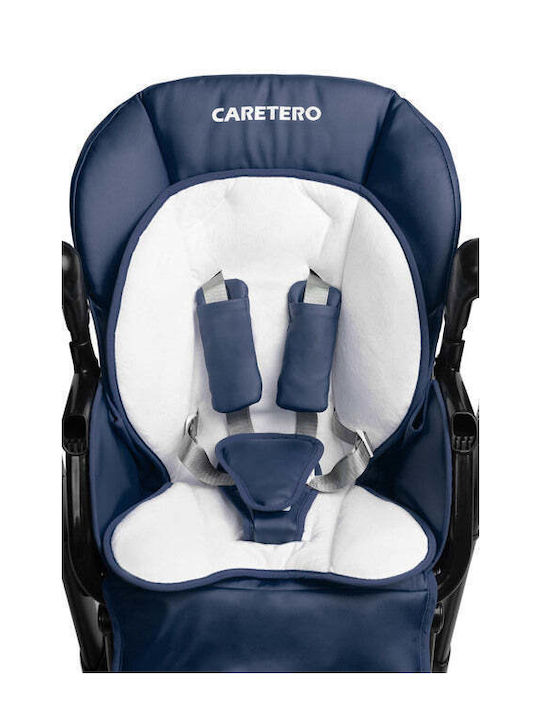 Caretero Indigo Foldable Baby Highchair 2 in 1 with Adjustable Height Black Navy