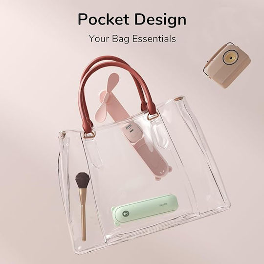 JisuLife LIFE8 Portable Ανεμιστηράκι Χειρός USB Αναδιπλούμενο Ροζ