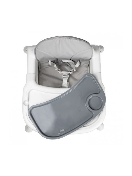 Ecotoys Baby Hochstuhl 2 in 1 mit Höhenverstellbar Weiß