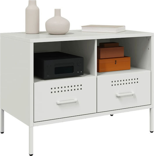 Stand TV Metalic Alb L136xA39xÎ50.5cm