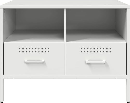 Stand TV Metalic Alb L136xA39xÎ50.5cm