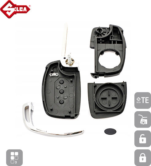 Silca Car Key Shell with Blade with 3 Buttons for Hyundai / Kia