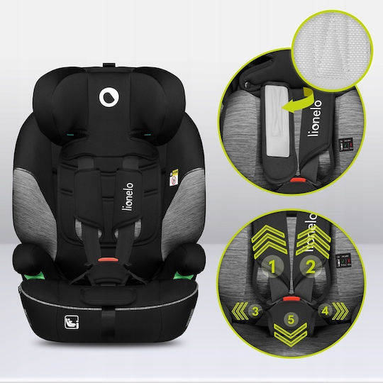 Lionelo Levi Baby Car Seat i-Size Black & Gray 9-36 kg