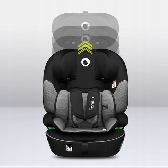 Lionelo Levi Baby Car Seat i-Size Black & Gray 9-36 kg