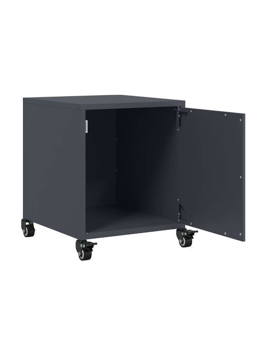 Metal Bedside Tables Grey Set of 2 36x39x43.5cm