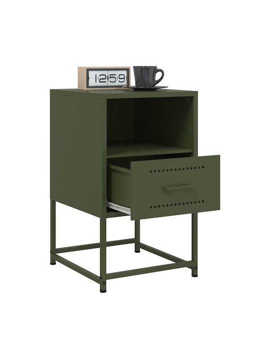 Metal Bedside Table Green 36x39x60.5cm