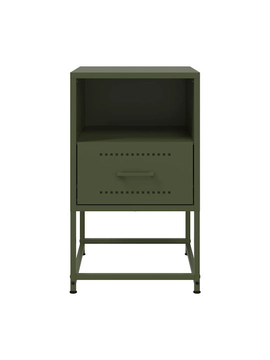 Metal Bedside Table Green 36x39x60.5cm