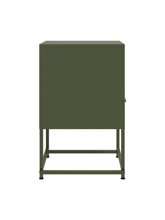 Metal Bedside Table Green 36x39x60.5cm