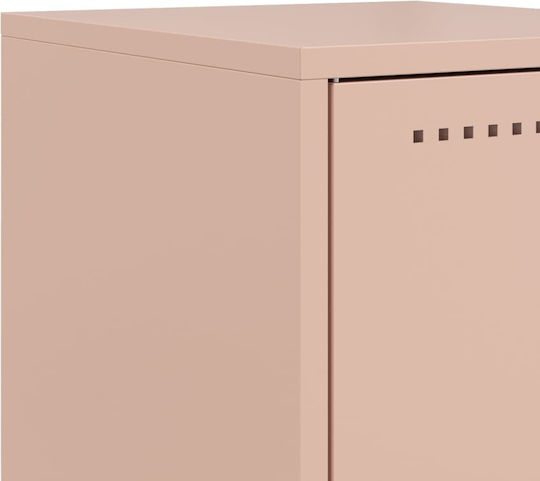 Metal Bedside Table Pink 36x39x78cm