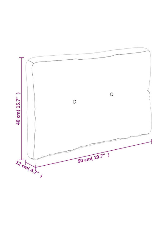 vidaXL Palette Bench Cushion Black 40x50cm
