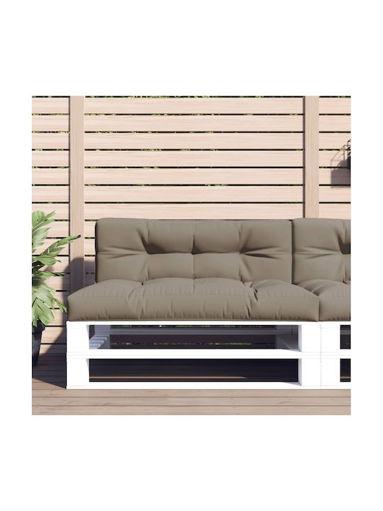 vidaXL Wasserdichtes Sitzbank-Kissen Palette Beige-Grau 40x120cm