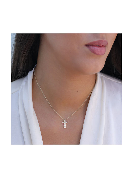 Gold Kreuz 18K mit Kette