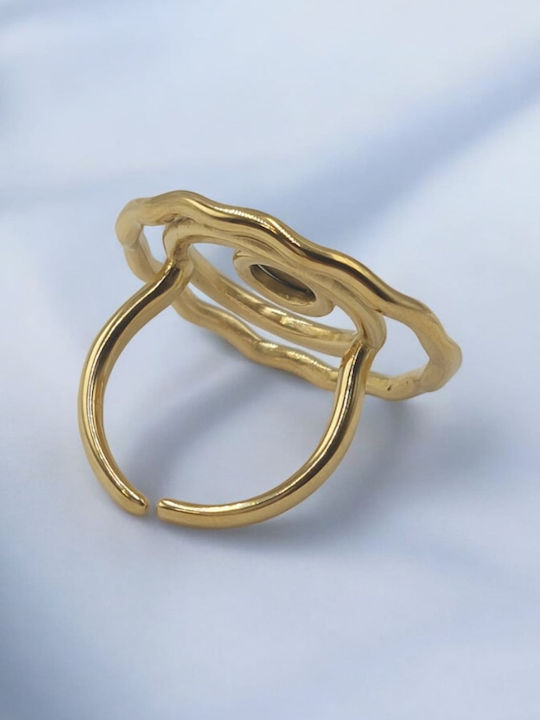 Ring made of Steel Gold Plated
